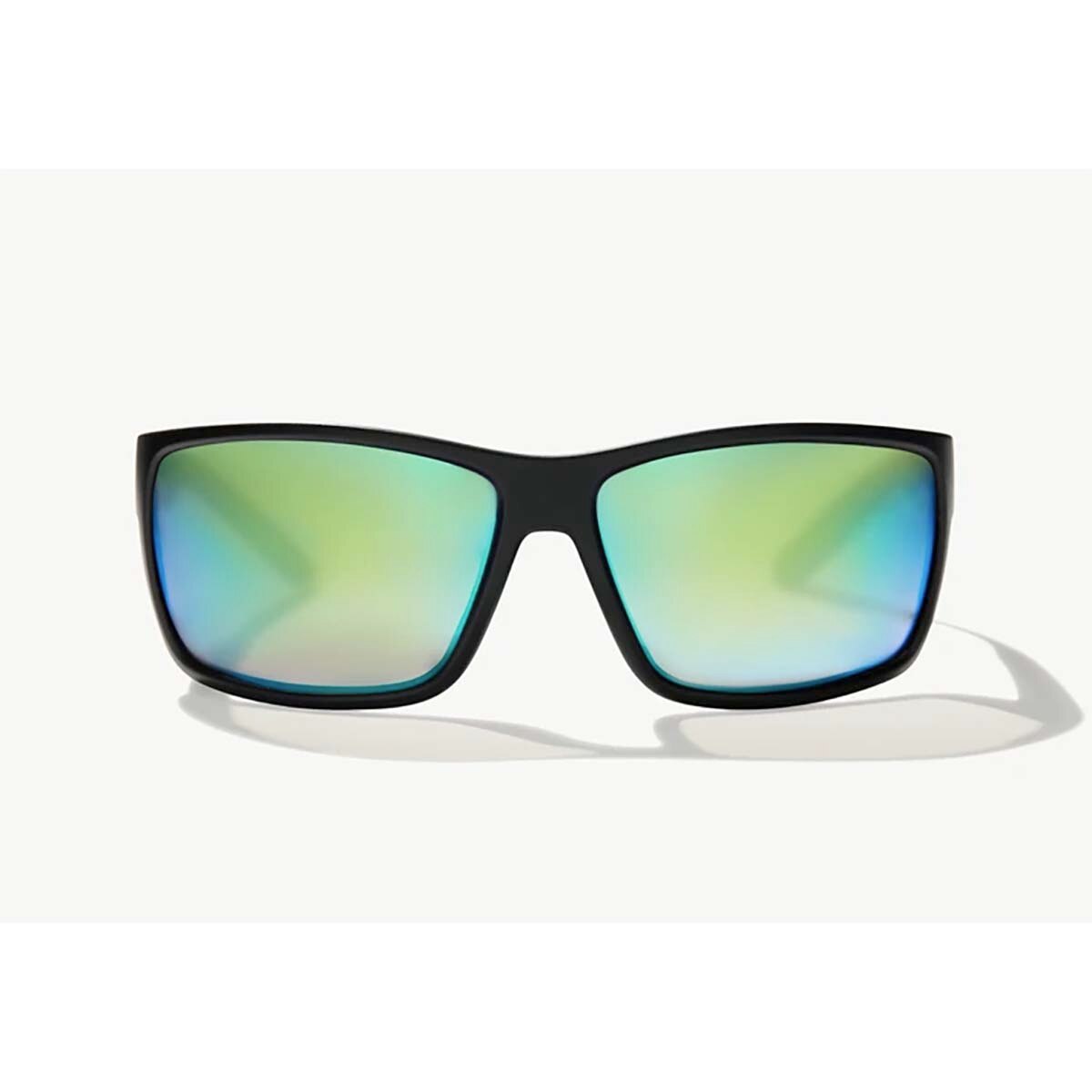 Bajio Bales Beach Sunglasses Polarized in Black Matte with Green Glass